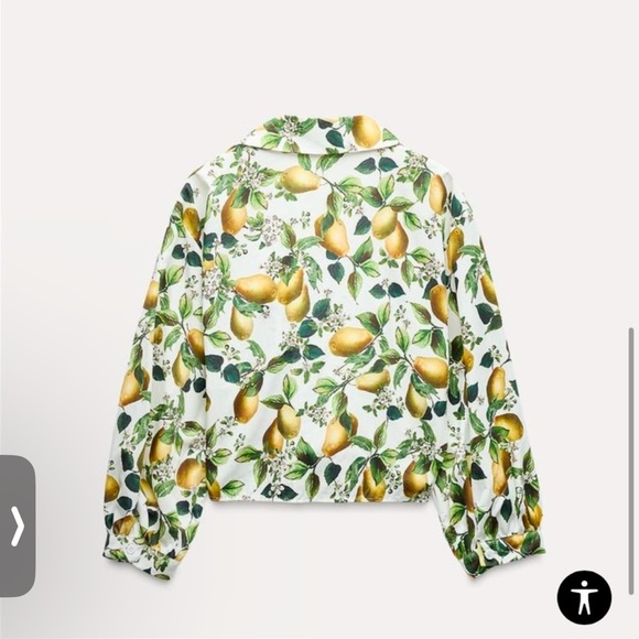 KNOTTED FRUIT PRINT CROP TOP - Picture 3 of 5